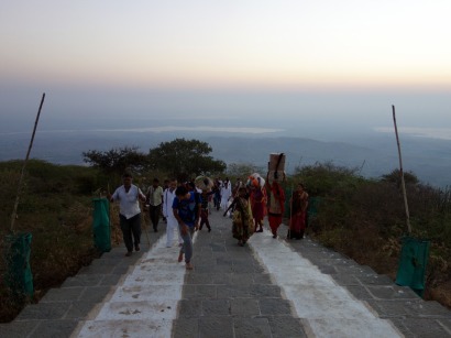 Jain pilgrims on the way to the top of Shatrunjaya Hills near Palitana, Gujarat