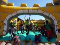 Bouncy castle with Goa Outreach in Mapusa, Goa